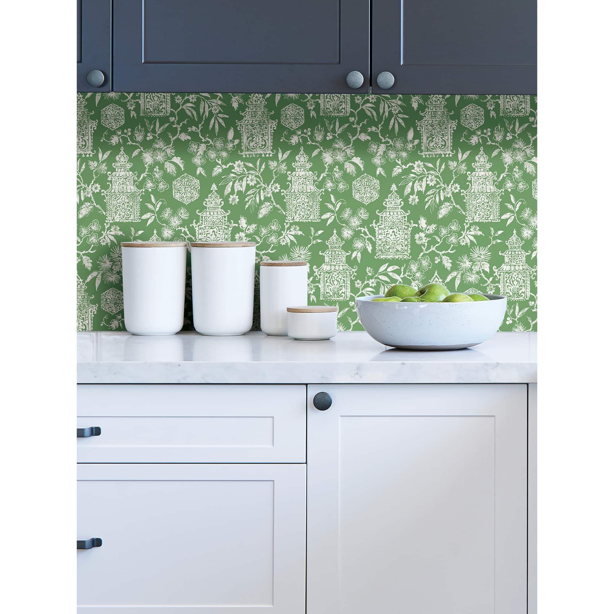 NuWallpaper Green Danson Peel & Stick Wallpaper